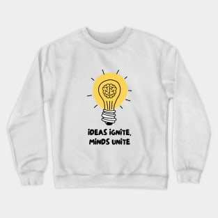 Lamp Bulb Brain Idea Yellow - Creative Spark Crewneck Sweatshirt